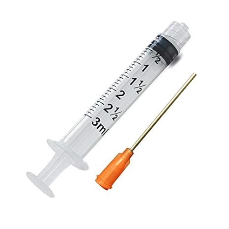 10 PIECES 3ml 3cc INDUSTRIAL SYRINGES WITH 15 GA 1-1/2" 1.5" BLUNT TIP NEEDLES - Great for Glue Applicator, Oil Dispensing