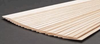 Balsa Wood 1/32" X 2" X 36" (10) Count - 1120