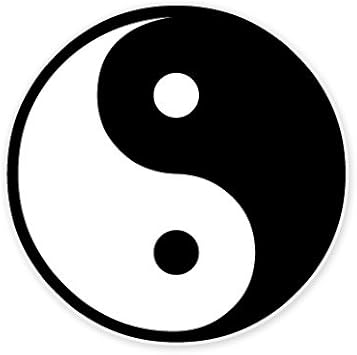 Yin Yang Sticker, 2 in | For Water Bottle, Tumbler, Car, Laptop, Phone, Waterproof Vinyl Decal