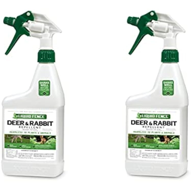 Liquid Fence 112 1 Quart Ready-to-Use Deer & Rabbit Repellent Pack of 2