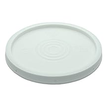 Vestil LID-54-PW High Density Polyethylene 3-1/2, 5 and 6 Gallon Standard Lid White