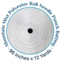 Needle Punch Polyester Batting 96 inches by 12 Yards