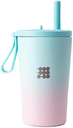 Cubitt Kids Cup 16 oz Insulated, BPA-Free, 2 Lids Cotton Candy | Leak-Proof (Straw & Coffee), Cold up to 12h