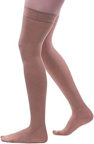 Allegro 15-20 mmHg Soft 260 Microfiber Thigh High Compression Hose, Comfortable Support Garments