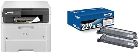 Brother HLL3300CDW Printer and TN229XL 2-Pack Black High Yield Toner