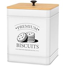 Cookie Jar with Airtight Lid, 1.5 Gallons Cookie Tins, Cute and Decorative Cookie Storage, Farmhouse Cookie Jars for Kitchen Counter Decorative, Cookies Jar