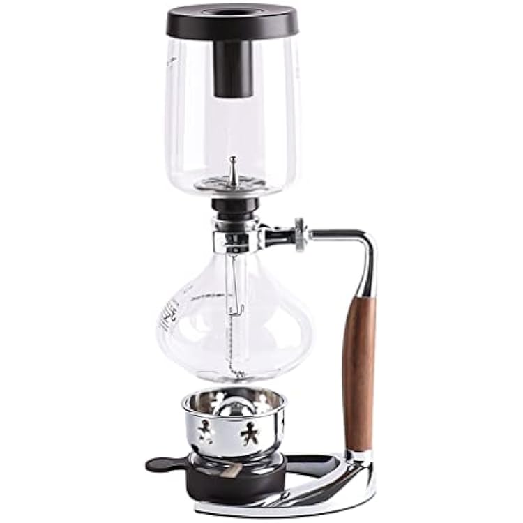 JITEM Cafetera Syphon Coffee Maker Manual Retro Vacuum Glass Siphon Pot Percolators 3-5 Cups Glass Tabletop Siphon Coffee Maker for Coffee or Tea