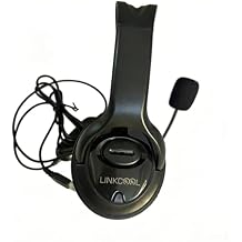 LINKCOOL USB Wired Headset with Microphone, Over-Ear Computer Headphones with in-Line Control & Noise Isolation, Lightweight Wired Headset for PC, Laptop, Mac, Online Meeting & Gaming