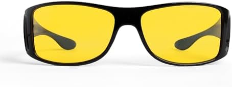 TrueDark by Dave Asprey | Daylights Fitovers | Blue Light Glasses for Women & Men, Yellow Lenses Block 75% of Blue Light for Heavy Daytime Screen Use