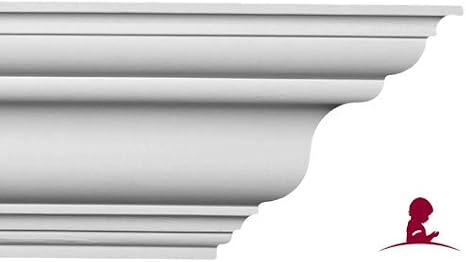 uDecor CM-1001 Crown Molding - 5-1/2" Durable Polyurethane, Easy Installation, Indoor/Outdoor Use, Pre-Primed, 9'-10' Ceiling, Exquisite Design