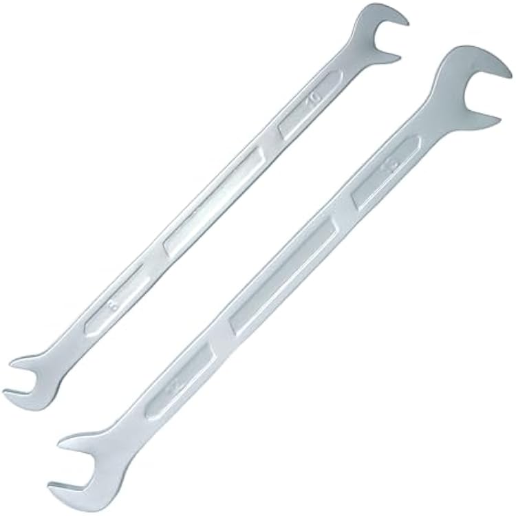 Thin Wrench, 2PCS 45 Angle Head Double Open End Wrenches 8mm 10mm 12mm 13mm for Tight Spots RepairThickness:3mm and 4mm