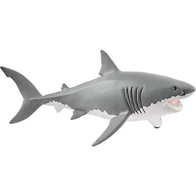Schleich Wild Life Realistic Great White Shark Figurine - Durable and Educational Ocean Shark Animal Figurine Toy for Play and Imagination for Boys and Girls, Gift for Kids Ages 3