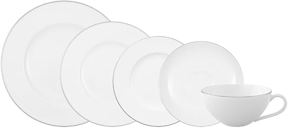Villeroy & Boch Anmut Platinum No. 1, 5 Piece Place Setting, White