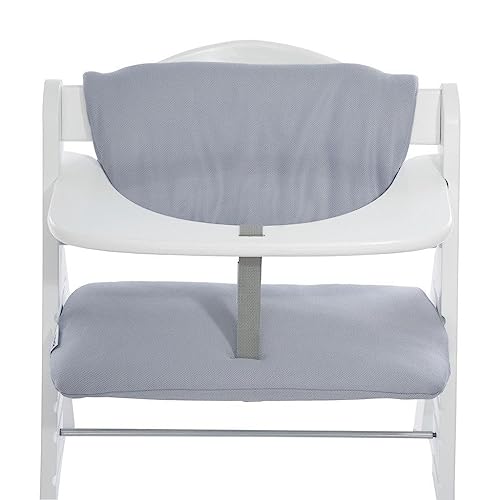 hauck Highchair Pad Deluxe, Removable Washable Padded Seat Cushion Compatible with Wooden Alpha and Beta Model High Chair, Accessory Only, Grey