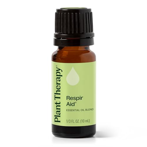 Plant Therapy Respir Aid Essential Oil Blend 10 mL 13 oz Sinus, Airway and Congestion Clearing Oil Blend, 100% Pure, Undiluted, Natural Aromatherapy, Therapeutic Grade