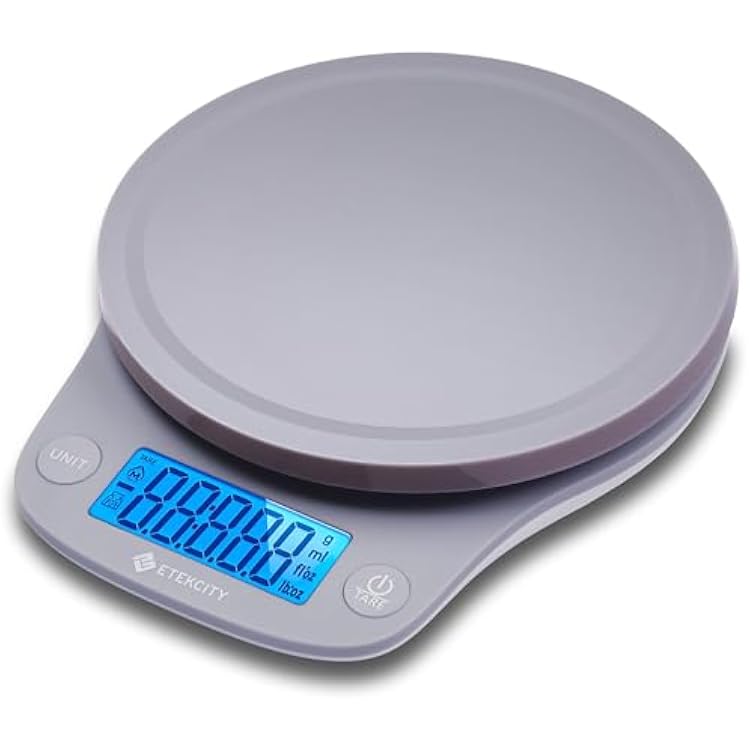 Etekcity 0.1g Food Kitchen Scale, Digital Ounces and Grams for Cooking, Baking, Meal Prep, Dieting, and Weight Loss, 11lb5kg, Gray