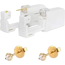 Pair Disposable Sterile Ear Piercing Unit Cartilage Tragus Helix Piercing Gun NO Pain Piercer Tool Machine Kit Stud Choose Design (Pair 419,Gold Pearl)
