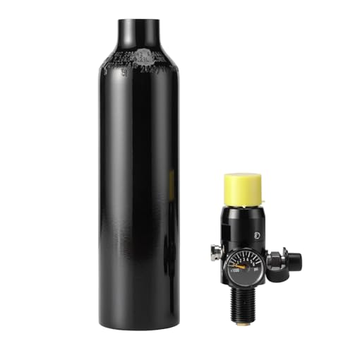 13ci 30001100psi Paintball Tank hpa Tank System,13ci pcp air Tank Paintball air Tank Compressed air Tank with 3000psi Input 1100psi Output Paintball Regulator