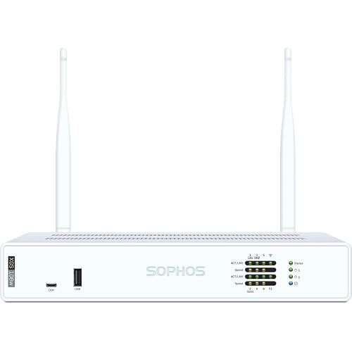 Sophos XGS 108W Gen2 Wireless Security Appliance with 3 Years Standard Protection XZ108Z36ZZPCUS | 6 x 2.5 GE Ports  1 SFP | Wi-Fi 6 Enabled, Advanced Protection, SD-WAN, Secure VPN