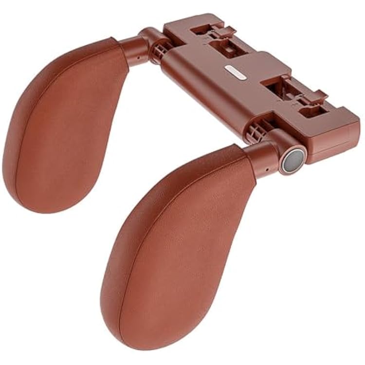 Adjustable Car Headrest Pillow for Porsche Mission E Panamericana 984, Travel Sleeping Car Headrests, U- Shaped with Bag Hanger, Only Suitable for Car Seat with Poles,B Brown
