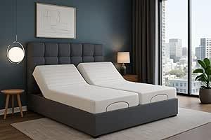The Dewsbury Adjustable Mobility bed With Mattress And Headboard Electric Adjustable Bed (Grey, 4ft 6in double)