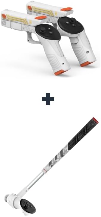 Golf Club Attachment Compatible with Meta/Oculus Quest 3 Accessories&VR G-un Stock Attachment Compatible with Meta/Oculus Quest 3 Accessories