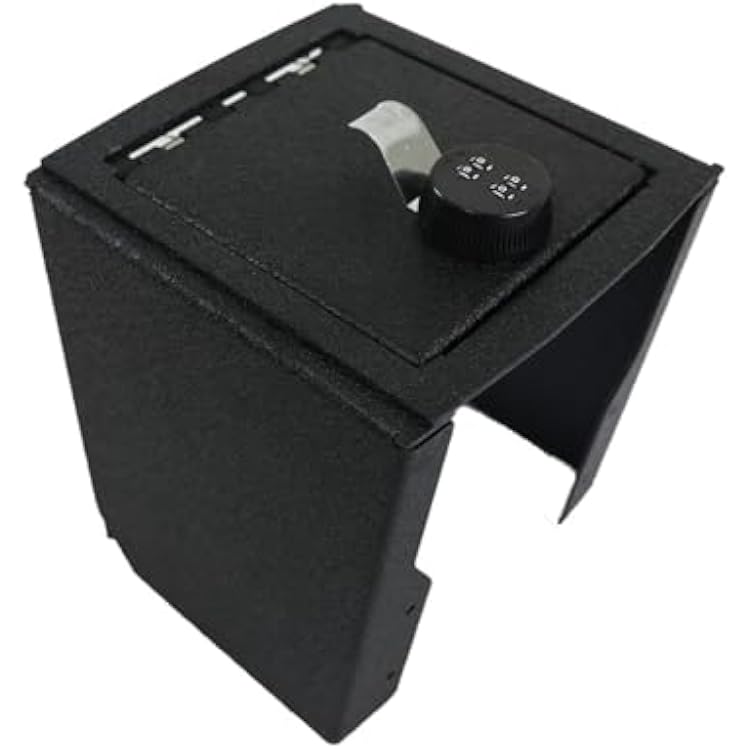 KEREN Center Console Gun Safe - Console Gun Vault Compatible with Ford Maverick 2022-2026, High Security Armrest Lock Box with 4-digit Lock