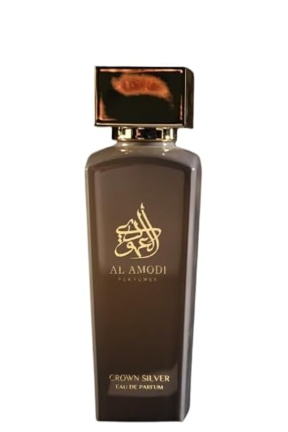 Crown Silver Arabic Perfume for Men, Eau De Parfum, 2.7 fl oz, Arabian Aroma, Oud, Woody, Musk, Incense, Jasmine, Orange, Floral Notes
