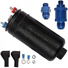QFS 380LPH External Fuel Pump w/ -10 AN Inlet Fitting & -08 Outlet Check Valve, Supports up to 1200+ HP, E85 Compatible