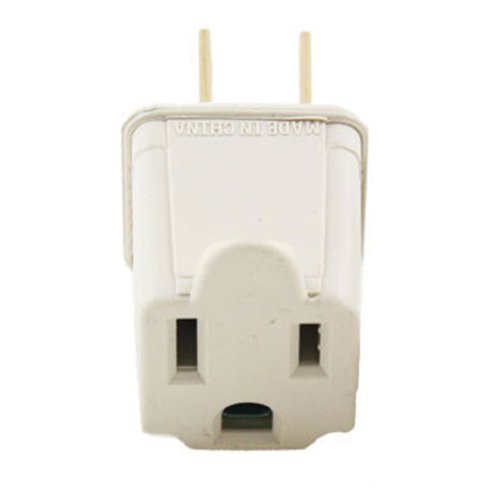 Wideskall® 3 Prong to 2 Prong Electrical Grounding Adapter UL Certified Pack of 1