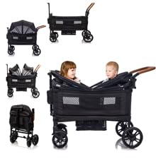 Stroller Wagon for 2 Kids,Push Pull Lightweight Travel Fold Wagon