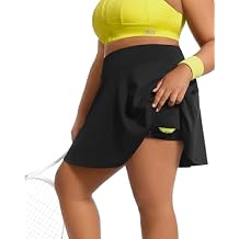 Women's Tennis Skorts with 2 Pockets Plus Size Golf Skirts High Waisted Pleated Athletic Skirt for Running Pickleball(X-Large, Black New)
