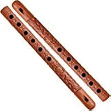 Traditional Wooden Flute Great Sound Woodwind Musical Instrument - Gift Flute for Kids (Set of 2)