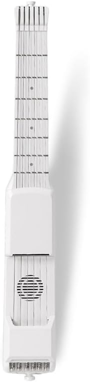 Smart Electric Guitar, Digital Headless Instrument: Mini 7-12 Fret MIDI-Bluetooth System - Portable Travel Format | Quiet Playing Recording (7-fret white)