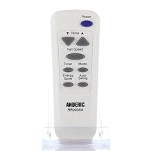 Anderic RR0035A AC Remote Control - Replaces Many LG, GE, Goldstar, Hampton Bay, Kenmore, and Zenith Air Conditioner Transmitters - No Programming Needed - RR0035A