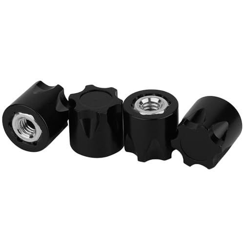 Aluminium RC M4 Wheel Nut,RC Car Dustproof Wheel Rim Center Cap Hub Compatible with Traxxas TRX4 Axial SCX10 90046 D90 Tamiya Redcat HPI 110 RC Crawler Car Black