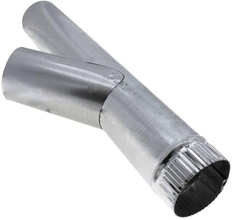 9" Single Wall Galvanized Chimney Flue Vent Pipe Wye - 26 GA