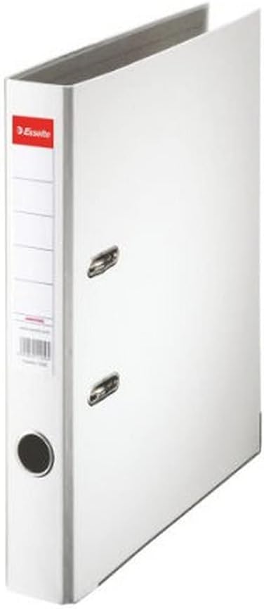 Esselte A4 Lever Arch File, White, 52mm Spine, Plastic, Pack of 1, 81190