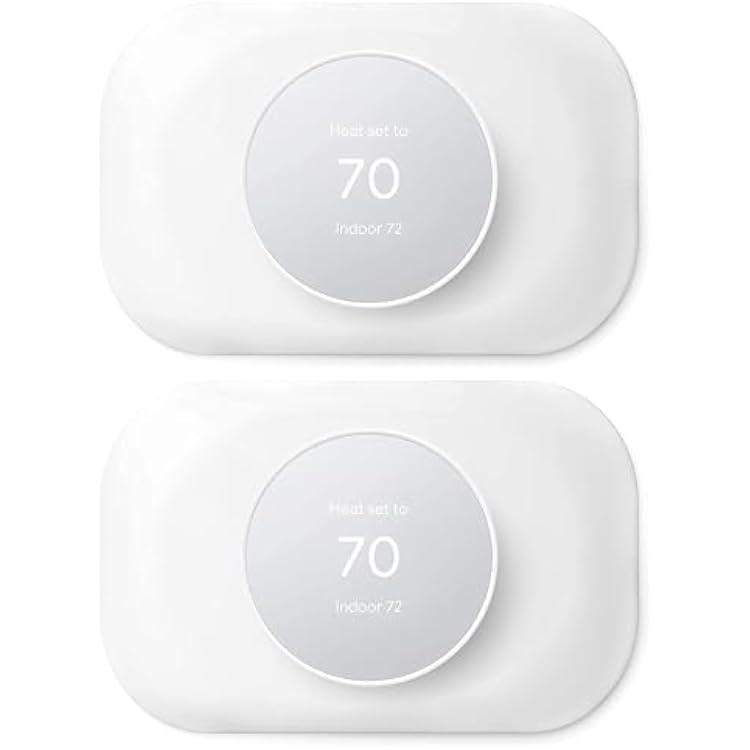 Compatible with Google Thermostat 2020 Wall Plate Cover - Petrichor Nest Thermostat Trim Kit, Made for Google Nest Thermostat 2020, Cover Imperfections Easy to Install - White2 Pack