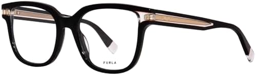 Furla VFU582V 0700 Eyeglasses Womens Black Full Rim Square Shape 52mm