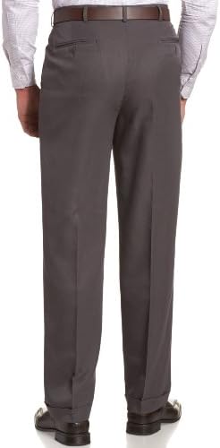 Haggar Mens Mynx Gabardine Hidden Expandable Waist Pleated Dress Pant