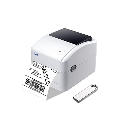 vretti Thermal Printer, 4x6 Shipping Label Printer for Shipping Packages and Small Business, 152mms Desktop Barcode Machine for Amazon Ebay Etsy Shopify on Windows& Mac