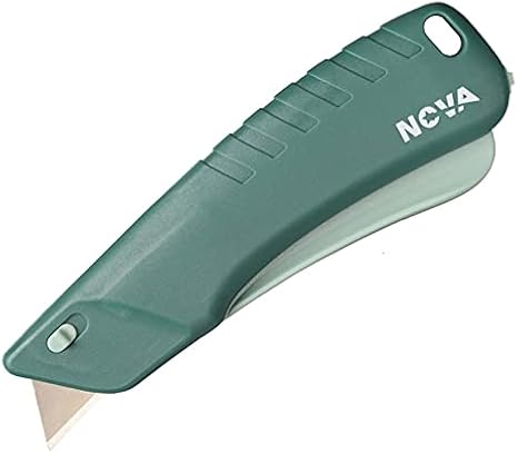 Nova Self retracting Squeeze Trigger Knife, Heavy Duty Box cutter, Utility Knife, Ambidextrous Design, Replaceable and Durable Blade, Ideal for cutting Boxes