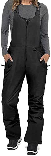 Nituyy Women's Waterproof Snow Ski Bibs Overalls Insulated Snowboard Ladies Skiing Bib Pants with Pocket