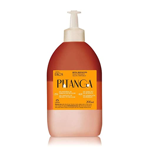 natura - Linha Ekos Pitanga - Oleo Trifasico Corporal Refil 200 Ml - Ekos Brazilian Cherry Collection - Tri Phase Body Oil Refill 6.76 Fl Oz
