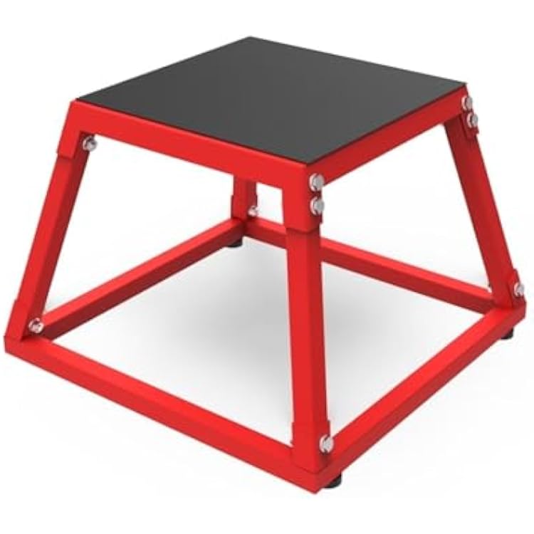 Plyometric Jumping Box,Heavy-Duty Steel Anti-Slip Exercise Plyo Box for Cross Training, Step Ups & Home Gym Workouts