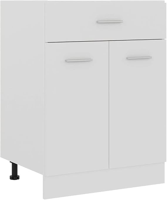 vidaXL Drawer Bottom Cabinet White 60x46x81.5 cm Engineered Wood