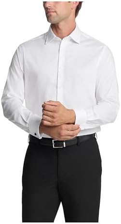 Michael Kors Mens Dress Shirt Comfort Stretch French Cuff Regular Fit