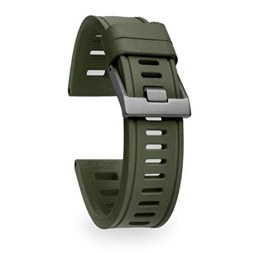 isofrane Rubber Watch Strap for Sports and Dive Watches 22mm, NATO Green