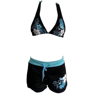 2 Piece Y2k Halter Bikini Shorts Sets Women 2000s Vintage Summer Set Sexy Beach Swimsuit Going Out Outfit